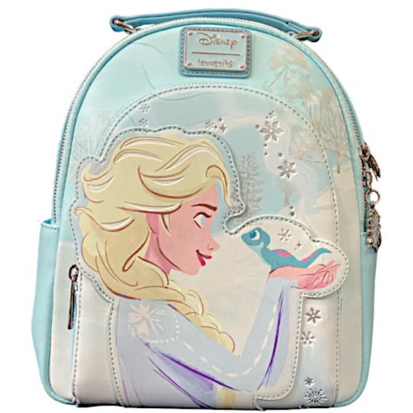 Loungefly Frozen 2 Elsa & Bruni Mini Backpack NWT RARE - Picture 1 of 2